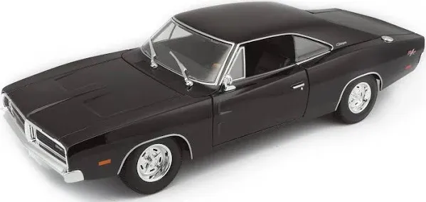 1969 Dodge Charger R/T Black 1/18 Diecast Model Car by Maisto