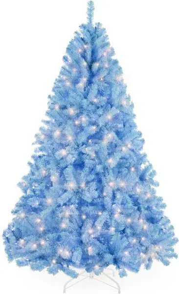 Pre-Lit Artificial Baby Blue Christmas Tree w/ Incandescent Lights