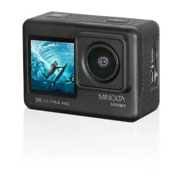 Minolta MNX5K1 5K Ultra HD / 24 MP Action Camera Kit with Waterproof Case