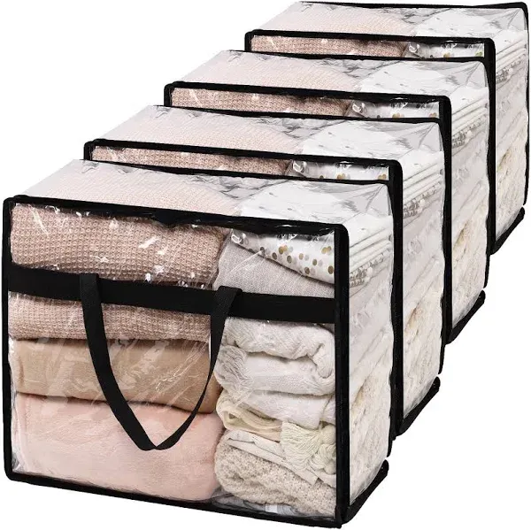 SGHUO Clear Zippered Storage Bag