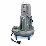 ZOELLER Sewage Ejector Pump: 1, 110V AC, No Switch Included, 101 gpm Flow Rate @ 10 Ft. of Head