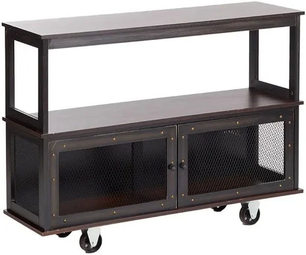 LTD Commodities Industrial-Style Rolling Buffet Cart