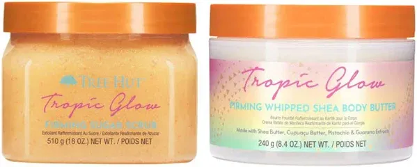 TREE Hut Tropical Glow Shea Sugar Scrub and Body Lotion Set