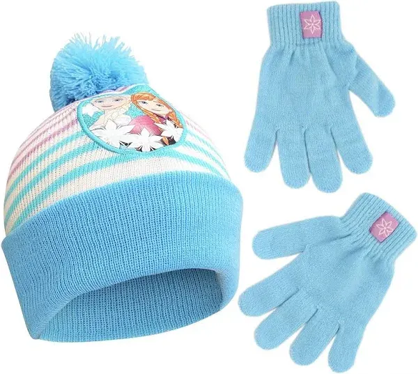 Disney Kids Winter Hat, Kids Gloves or Toddlers Mittens, Frozen Elsa and Anna Baby Beanie for Girls' Ages 4-7