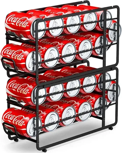  2Pack Soda Rack Beverage Can Pop Dispenser Refrigerator Organizer Stackable ...