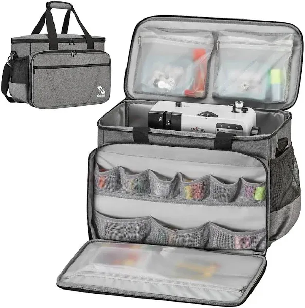 Golkcurx Sewing Machine Case with Removable Padding Pad, Tote Bag for Grey 