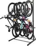 Yes4all Freestanding Bike Storage Rack 300 lbs 5 Levels Sturdy Steel Vertical Bike Rack Bike Racks for Home and Garage Organiz