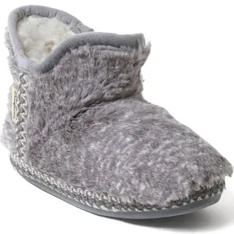 Dearfoams Kid&#039;s Girls Charlotte Pile Bootie Slippers