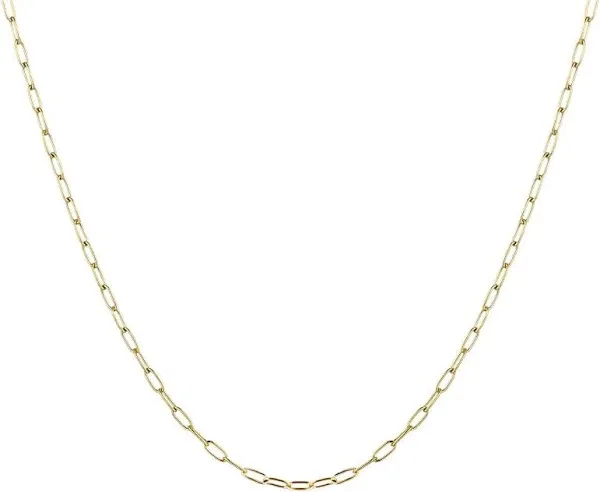 Amazon Essentials 14K Gold Plated Paperclip Chain Necklace