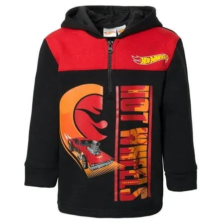 Hot Wheels Fleece Half Zip Hoodie for Toddler Boys