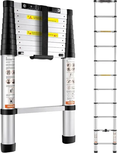 VEVOR Telescoping Ladder Aluminum Extension 12.5 ft