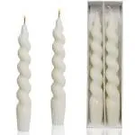 Spiral Taper Candle White Candlesticks,7<wbr/>.5 Inch Short Tapered Candles Cute Ca...