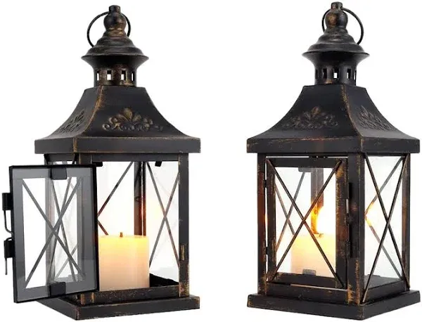 TRIROCKS Set of 2 Candle Hold Decorative Lantern