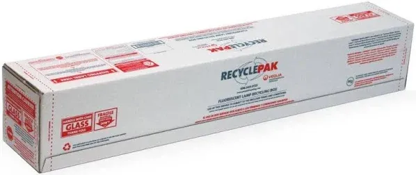 Recyclepak 48&#034; Long x 8-1/2&#034; Wide x 8-1/2&#034; Deep, Lamp Recycling Box 30 Piece,...