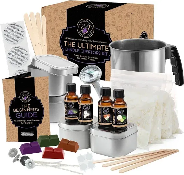 Create Ambiance with Our All-Inclusive Soy Candle Making Kit - 40 Pieces