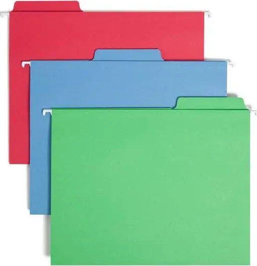 Fastab Hanging Folders, Legal Size, 1-3-cut Tab, Assorted, 18-box