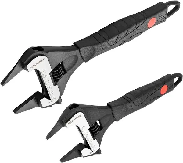 MAXPOWER Slim Jaw Adjustable Wrench Set