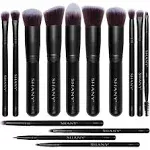 Shany Black Bombshell 14-Piece Makeup Brush Set