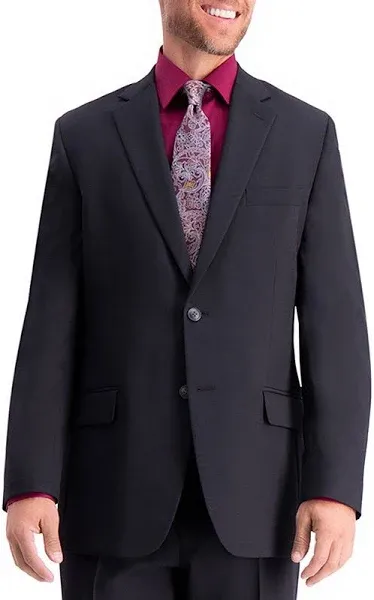 Haggar Men's Stretch Heather Twill Tailored Fit Suit Jacket