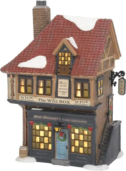 Dept 56 Dickens Village Mary Margaret&#039;s Fine Dress Lit Building, 7.75 Inch, Mul