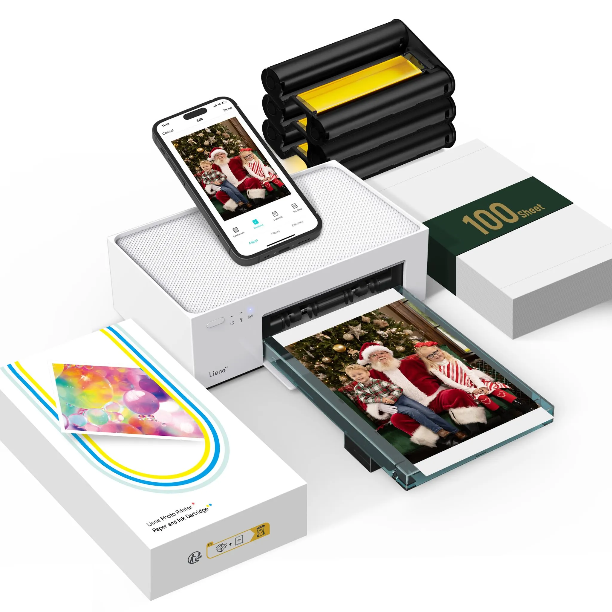 Liene Photo Printer 4X6" Instant Wi-Fi 100 Sheets