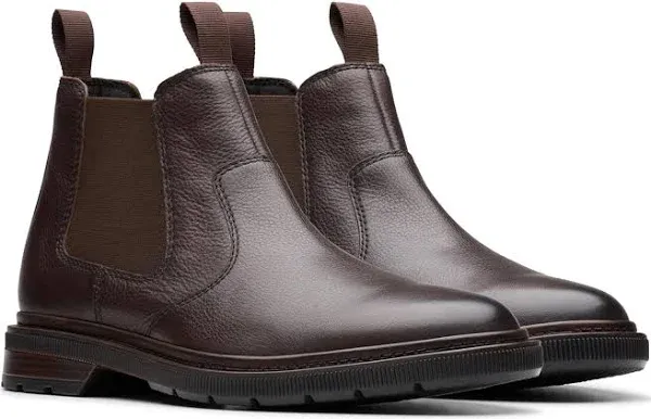 Clarks Men's Burchill Up Leather Chelsea Boots