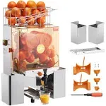 VEVOR Commercial Orange Juicer Machine 120W Automatic Juice Extractor with Water Tap Stainless Steel Orange Squeezer 20 Orange