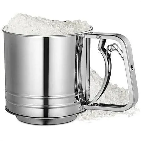 5 Cup Flour Sifter for Baking - All Purpose Flour Sifter Stainless Steel Sifter