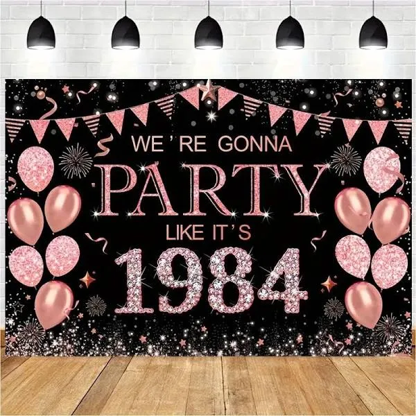 Trgowaul 40th Birthday Decorations Banner for Women