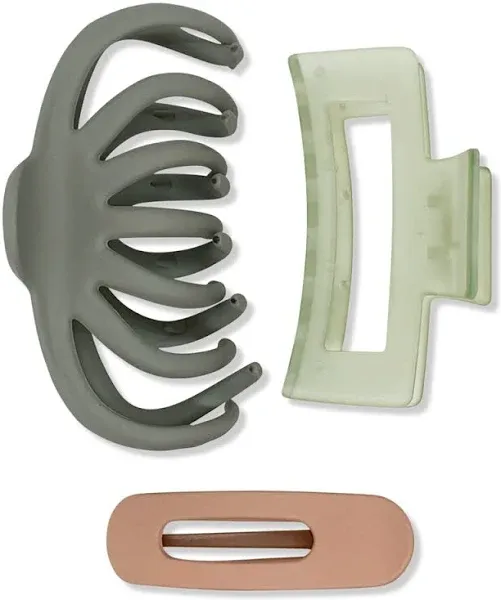 Kitsch Recycled Plastic Assorted Claw Clip Set (3pc)