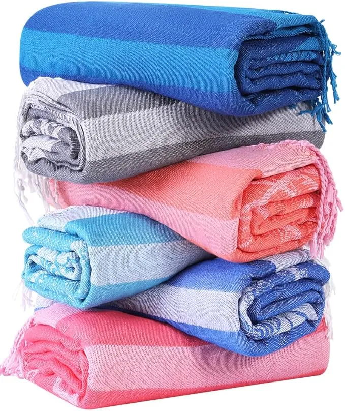 6 Packs Oversized Turkish Beach Towels Set