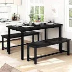 DKLGG Dining Benches, 39 Inch Kitchen Benches, Pair of 2 Table Benches for Ki...