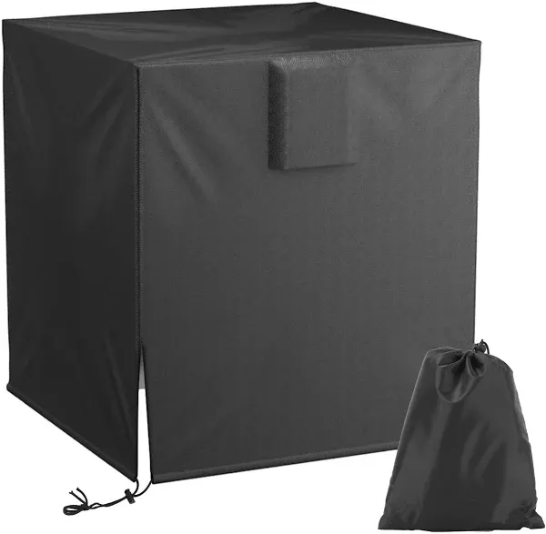 Mrrihand Central Air Conditioner Cover for Outside Units Waterproof Heavy Duty AC Unit for Outdoor Large AC Cover for Winter (24"X24"X30")-Balck