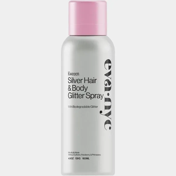 Eva NYC Kweeen Silver Hair & Body Glitter Spray