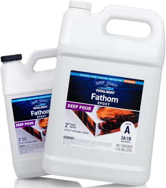 Thick Set Fathom Deep Pour Clear Casting Epoxy Resin Kit - 1.5 Gallon