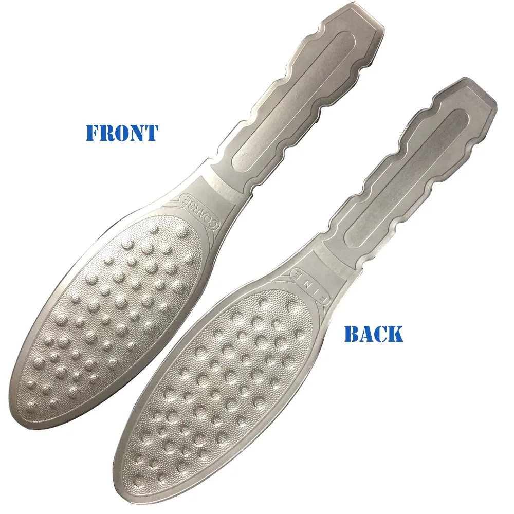 Stainless Steel Foot File and Callus Remover - Double-Side Grinding(Silver)