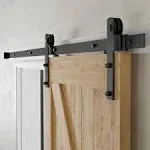 6 Feet Heavy Duty Sturdy Sliding Barn Door Hardware Kit -Smoothly and Quietly