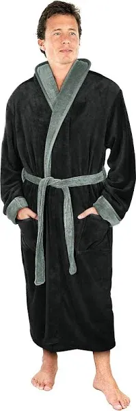 NY Threads Men's Luxurious Shawl Collar Fleece Bathrobe