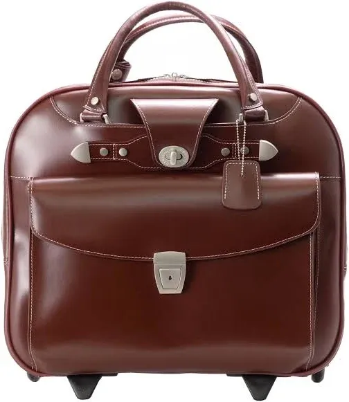 McKlein Denali 15" Leather Wheeled Ladies' Laptop Briefcase