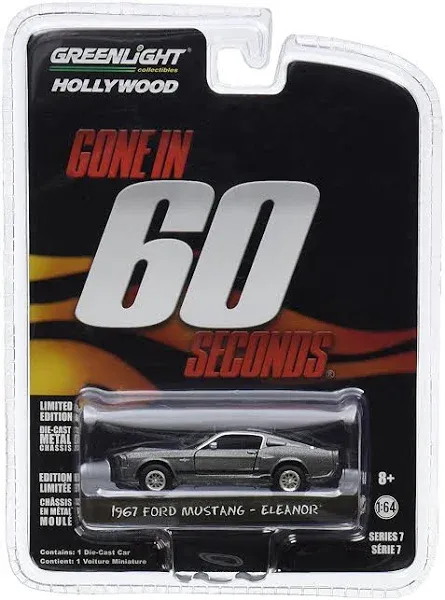 Greenlight 1967 Ford Mustang Custom Eleanor Gone in 60 Seconds Diecast Model Car