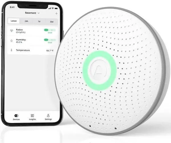 Airthings Wave Radon Smart Radon Detector