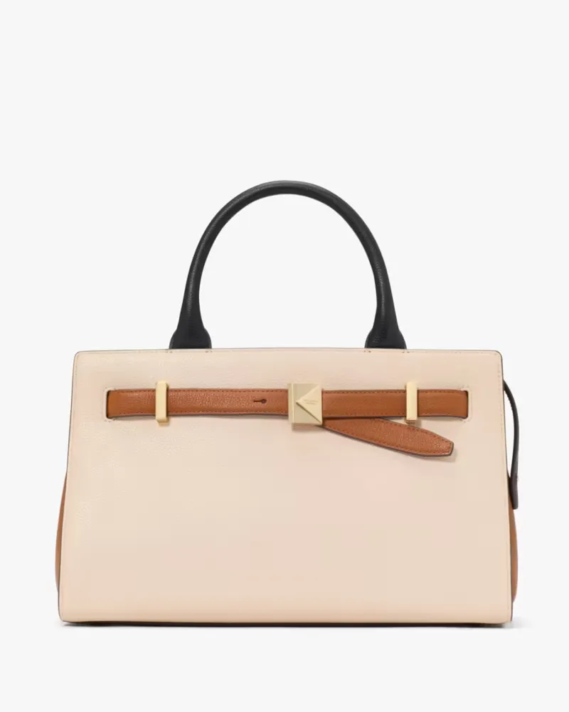 Kate Spade Tribeca Colorblocked Pebbled Leather Satchel