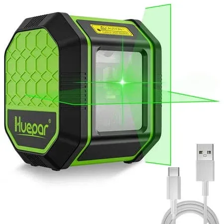 Huepar Green Beam Cross Line Laser Level