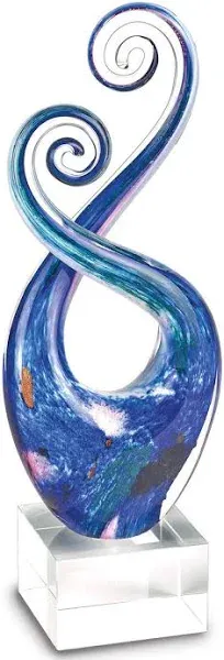 Badash Monet Murano Style Art Glass Swirl Centerpiece