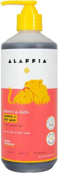 Alaffia Coconut Strawberry Shampoo & Body Wash 16 fl oz