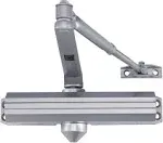 Medium/Heavy Duty Designer Commercial Door Closer - Lynn Hardware DC7016 (US26D Aluminum) Surface Mounted, Grade 1- ADA & UL 3 Hour Fire Rated, Adjust