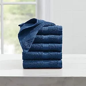 BrylaneHome BH Studio 6 Piece Washcloth Set - Navy