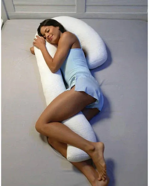 Contour® Comfort Swan Body Pillow Cozy Support for Side Sleepers