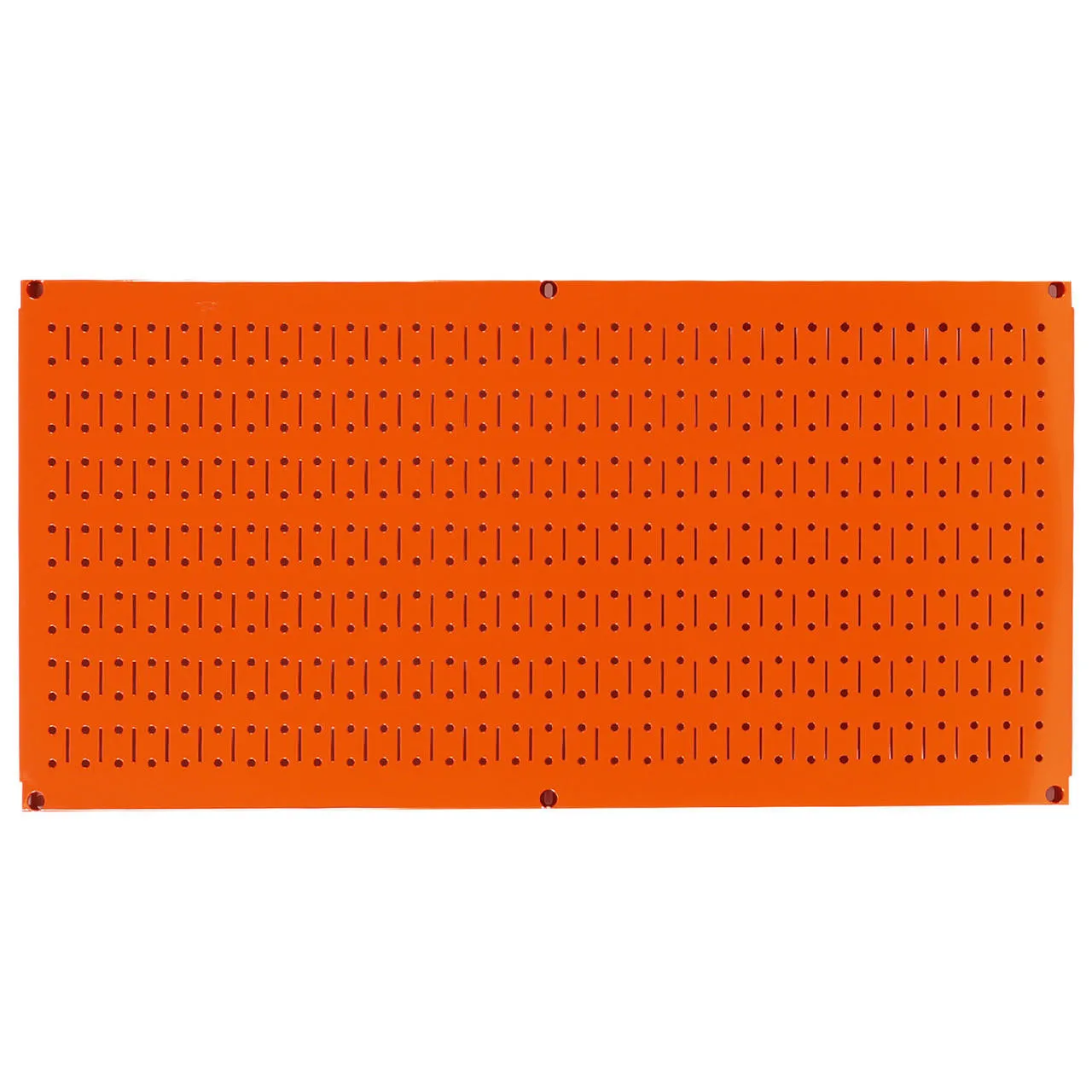 16in x 32in Horizontal Orange Metal Pegboard Tool Board Panel