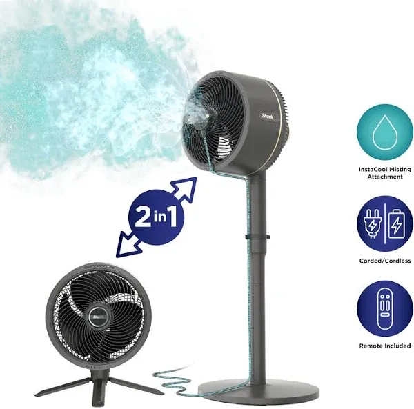 Shark FlexBreeze Indoor/Outdoor Fan with InstaCool Mist Attachment